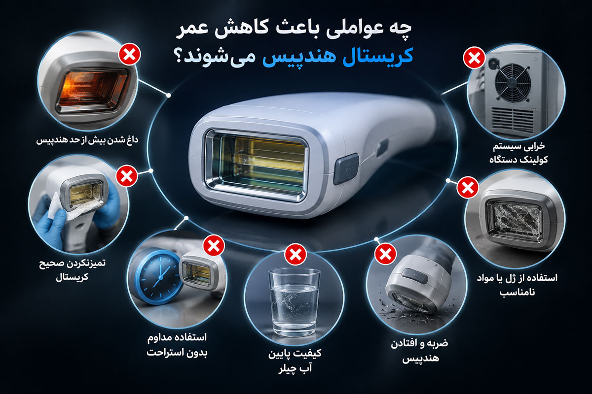 چه عواملی باعث کاهش عمر کریستال هندپیس می‌شوند